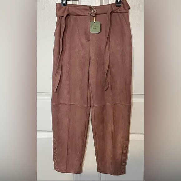 Ryegrass  Faux Suede Size 2 Rose Pink Pants - New With Tags - Picture 1 of 4